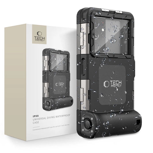 Tech-Protect Waterproof Case IPX8 for 4.7-6.7" Smartphones - Black_0