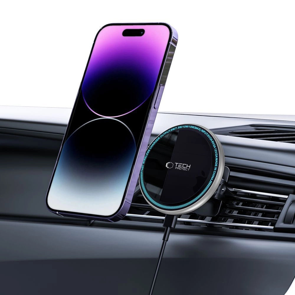 Tech-Protect A2 Car Phone Holder with MagSafe 15W Inductive Charger for Air Vent - Black_6