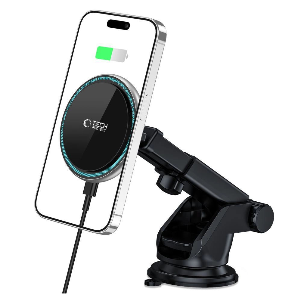 Tech-Protect A2 Car Phone Holder with MagSafe 15W Inductive Charger for Cockpit - Black_1
