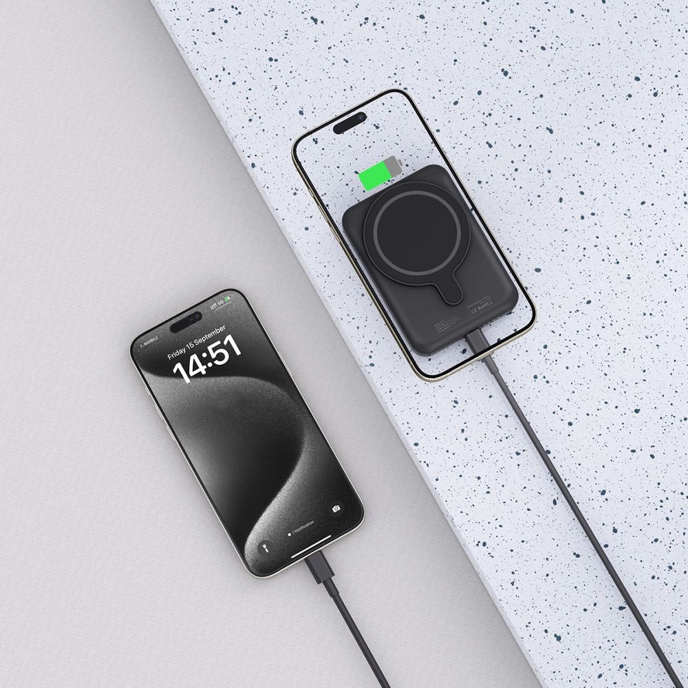 Tech-Protect LifeMag PB10 Powerbank with MagSafe 5000mAh 15W USB-C port - black + USB-C cable_4