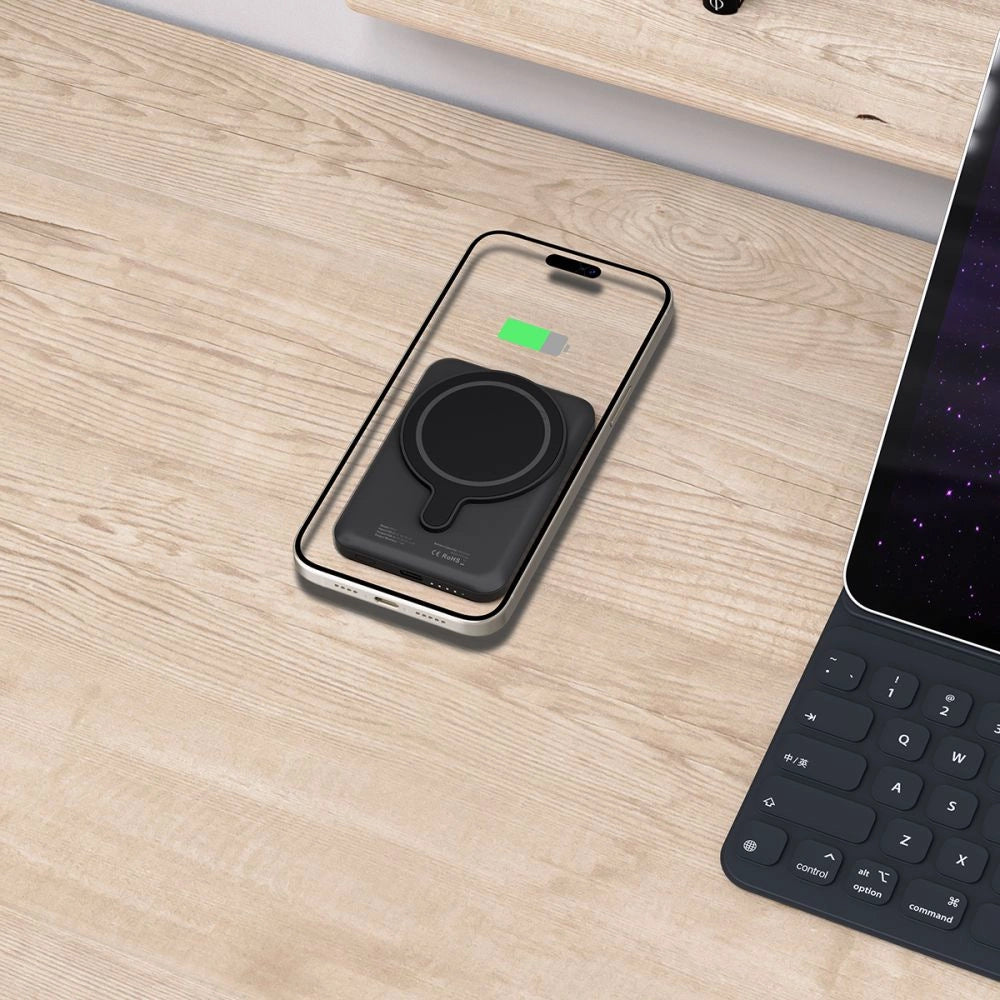 Tech-Protect LifeMag PB10 Powerbank with MagSafe 5000mAh 15W USB-C port - black + USB-C cable_5