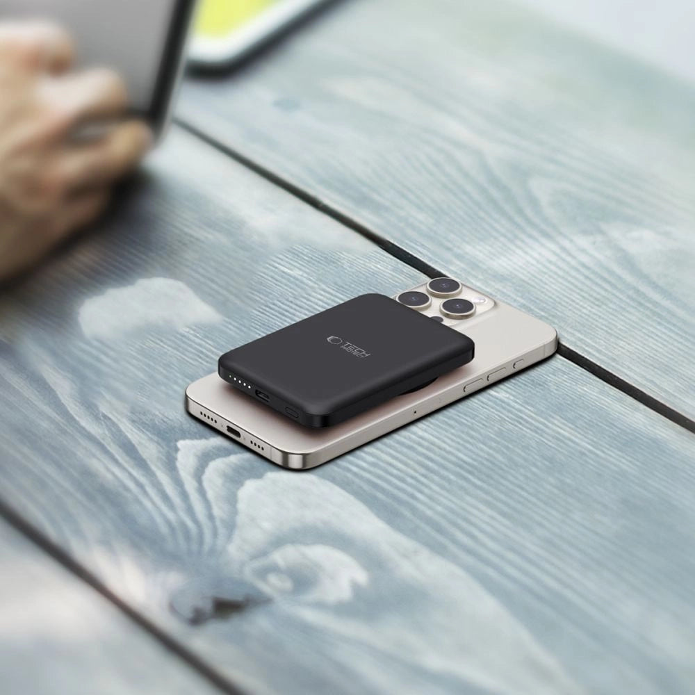 Tech-Protect LifeMag PB10 Powerbank with MagSafe 5000mAh 15W USB-C port - black + USB-C cable_7