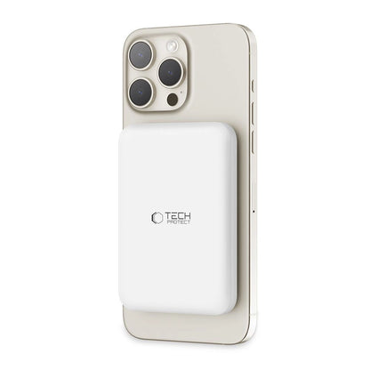 Tech-Protect LifeMag PB10 Powerbank with MagSafe 5000mAh 15W USB-C port - white + USB-C cable_8