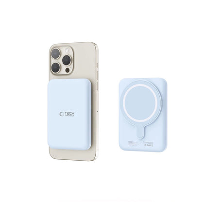 Tech-Protect LifeMag PB10 Powerbank with MagSafe 5000mAh 15W USB-C port - blue + USB-C cable_3