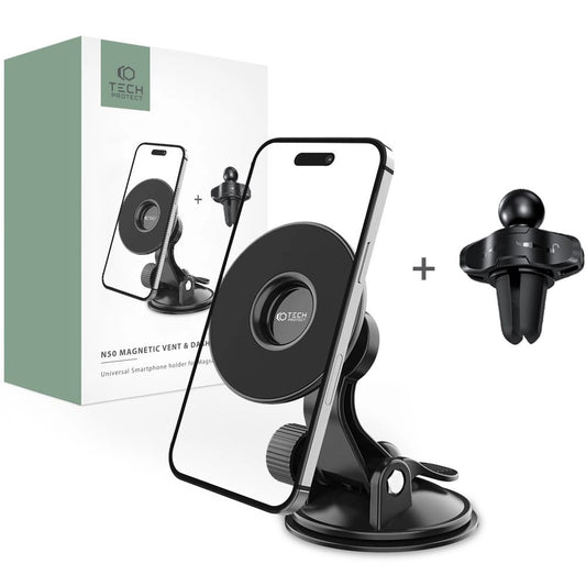 Tech-Protect N50 MagSafe Car Magnetic Phone Holder for Cockpit/Air Vent - Black_0