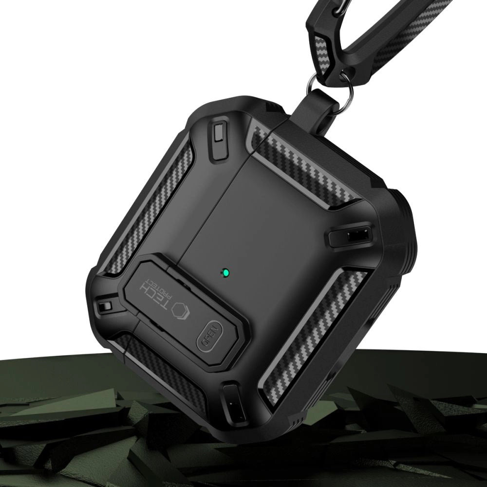 Tech-Protect X-Carbo Case for AirPods Pro 1 / 2 - Black_4