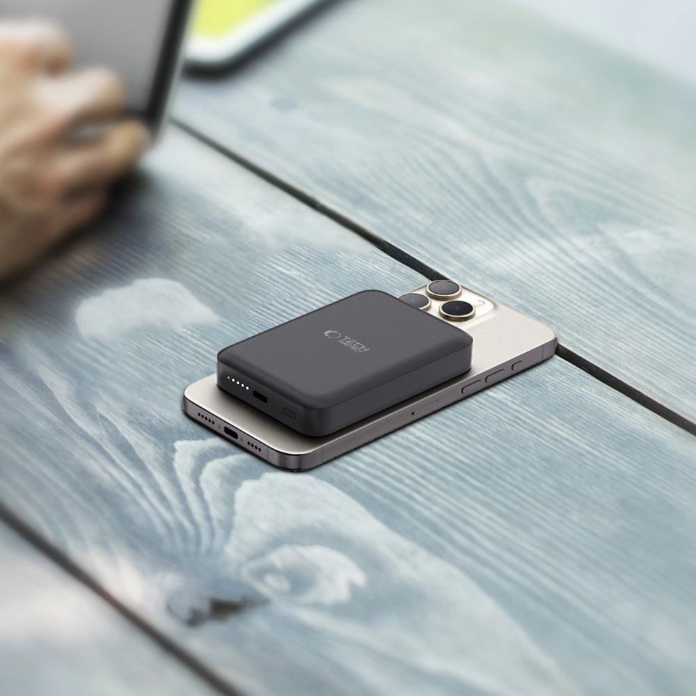 Tech-Protect LifeMag PB11 Powerbank with MagSafe 10000mAh 15W USB-C port - black + USB-C cable_7