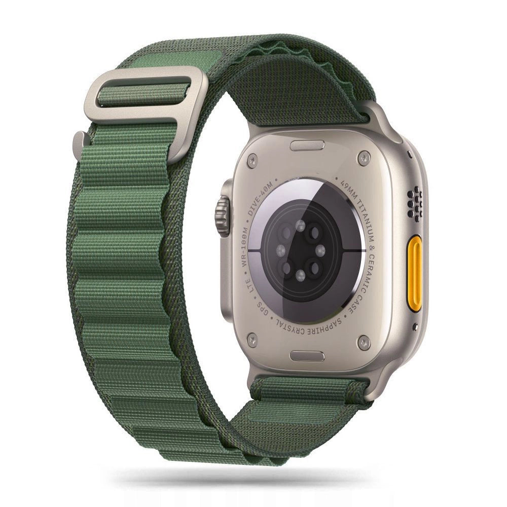 Tech-Protect Nylon Pro Strap for Apple Watch 4 / 5 / 6 / 7 / 8 / 9 / SE / Ultra 1 / 2 (42/44/45/49 mm) - Dark Green_0