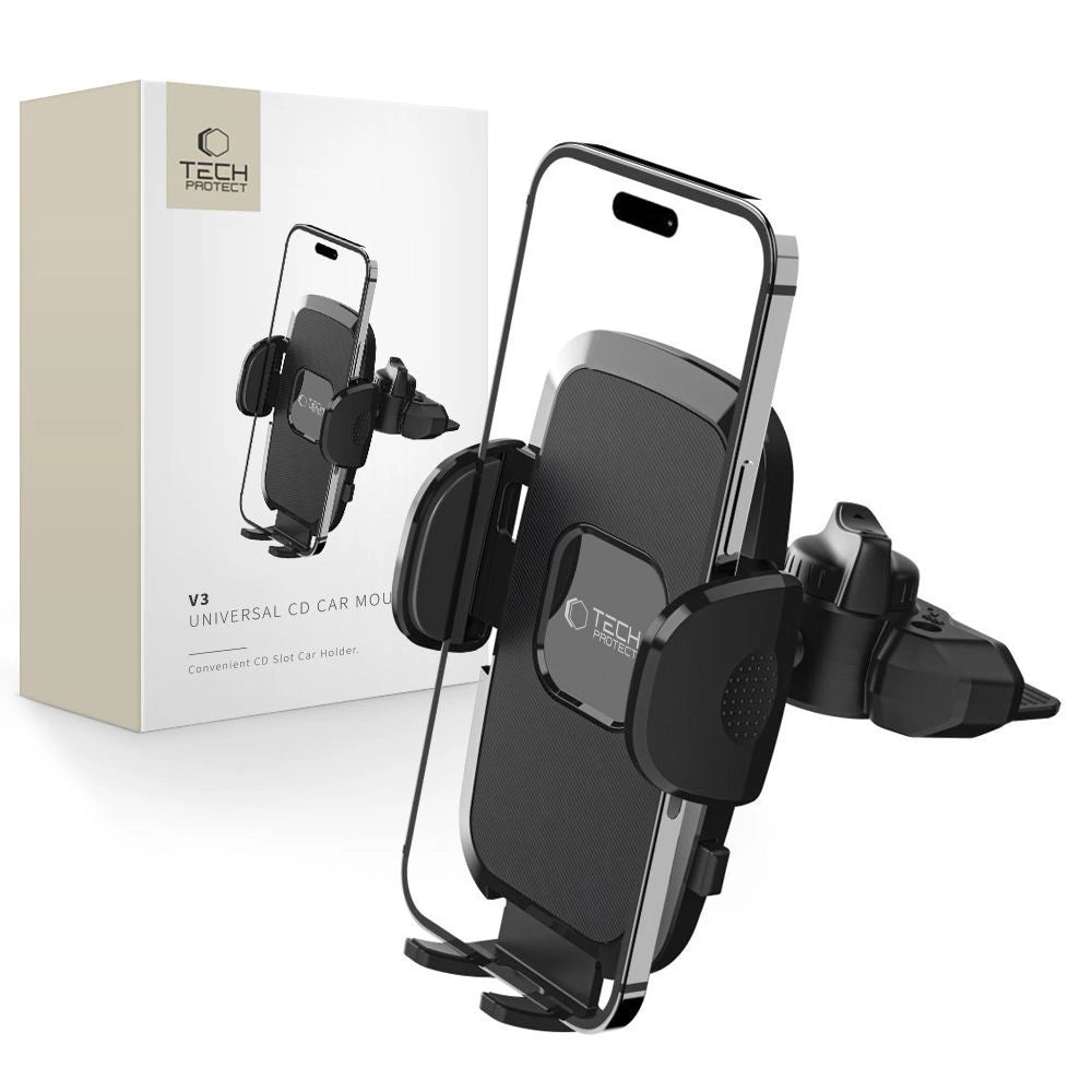 Tech-Protect V3 Car Phone Holder for CD Drive - Black_0