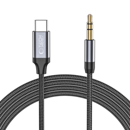 Tech-Protect UltraBoost audio USB-C / 3.5mm mini jack cable 1 m - black_0