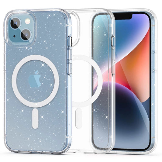 Tech-Protect FlexAir Hybrid MagSafe iPhone 13/14 Case - Clear Glitter_0