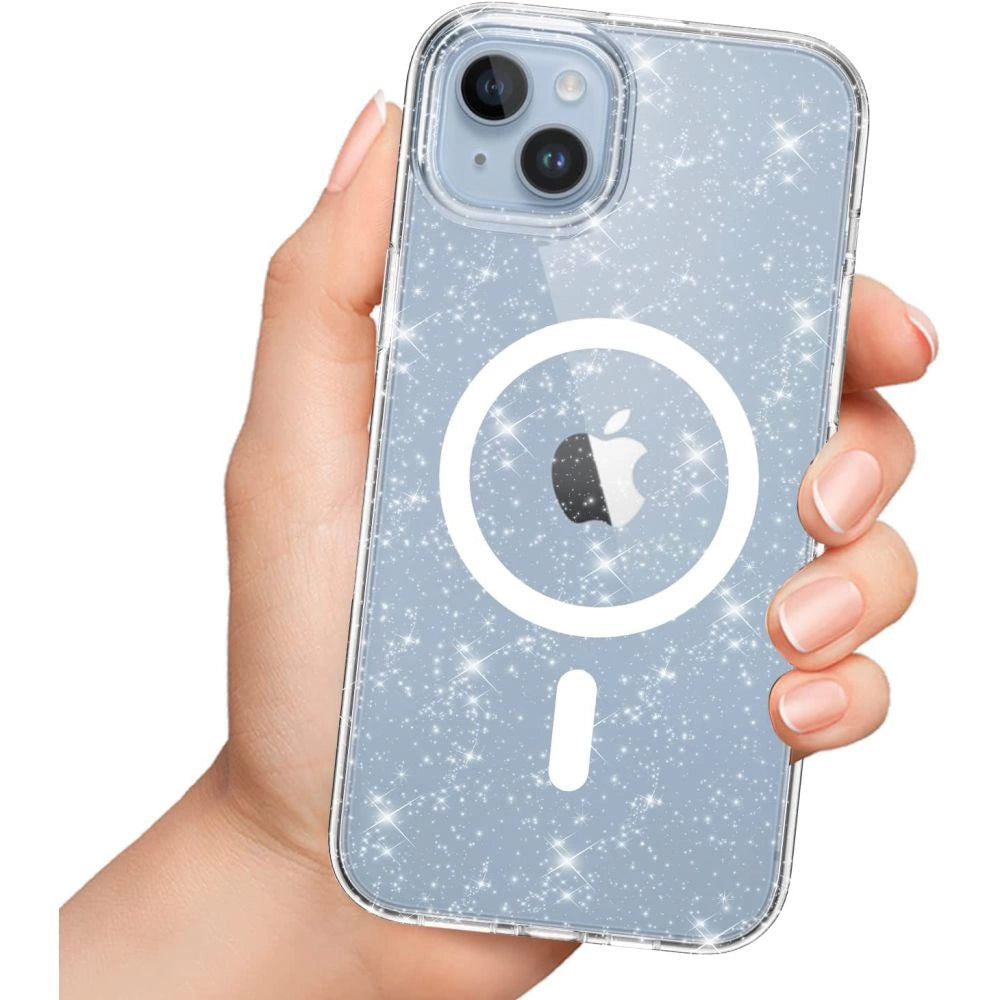 Tech-Protect FlexAir Hybrid MagSafe iPhone 13/14 Case - Clear Glitter_1