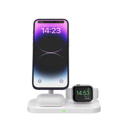 Tech-Protect QI15W-A22 MagSafe inductive charger with 3in1 MagSafe stand for smartphone / Apple Watch / AirPods - white_2
