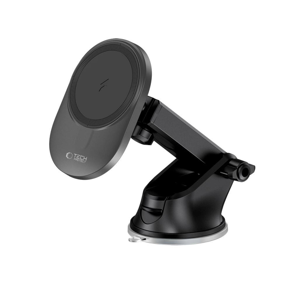 Tech-Protect MM15W-V1 Car Phone Holder with MagSafe 15W Wireless Charger for Cockpit/Air Vent - Black_2