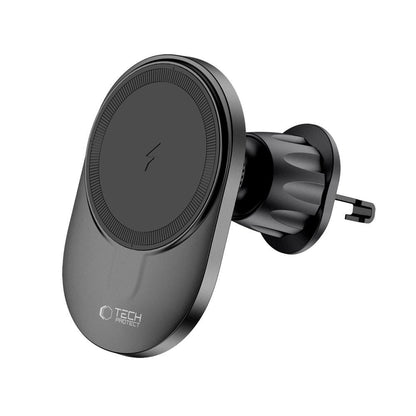 Tech-Protect MM15W-V1 Car Phone Holder with MagSafe 15W Wireless Charger for Cockpit/Air Vent - Black_4