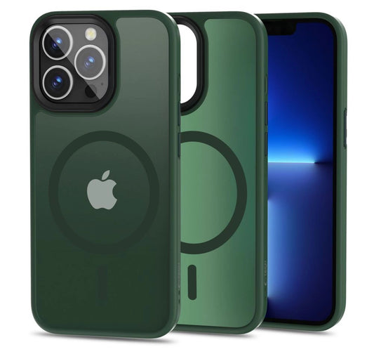 Tech-Protect MagMat MagSafe iPhone 13 Pro Case - Matte Green_0