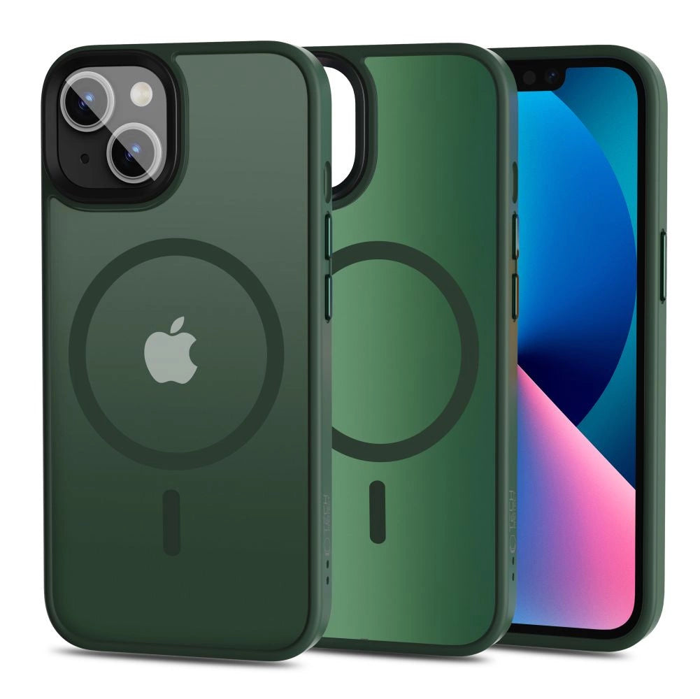 Tech-Protect MagMat MagSafe iPhone 13 Case - Matte Green_0
