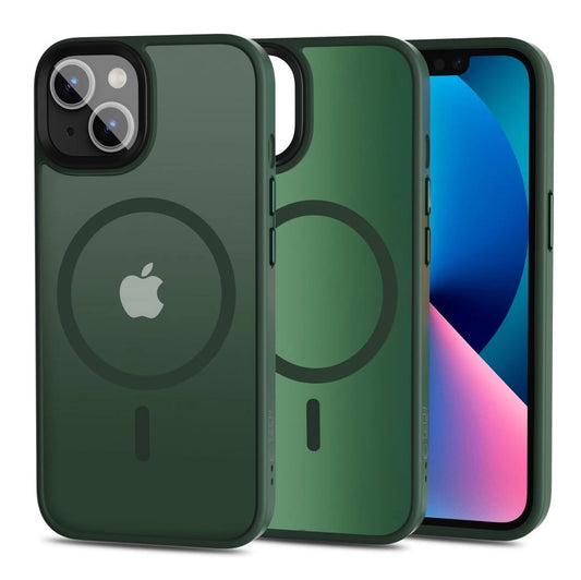 Tech-Protect MagMat MagSafe iPhone 13 Case - Matte Green_0