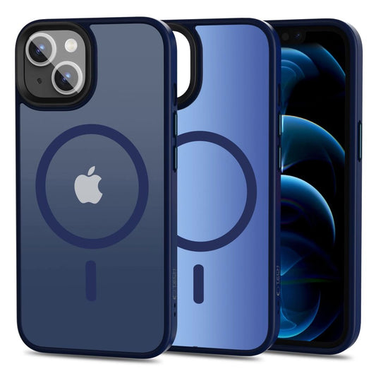 Tech-Protect MagMat MagSafe iPhone 13 Case - Matte Navy Blue_0