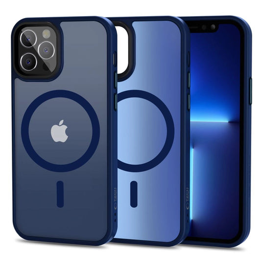 Tech-Protect MagMat MagSafe Case for iPhone 12 / 12 Pro - Matte Navy Blue_0