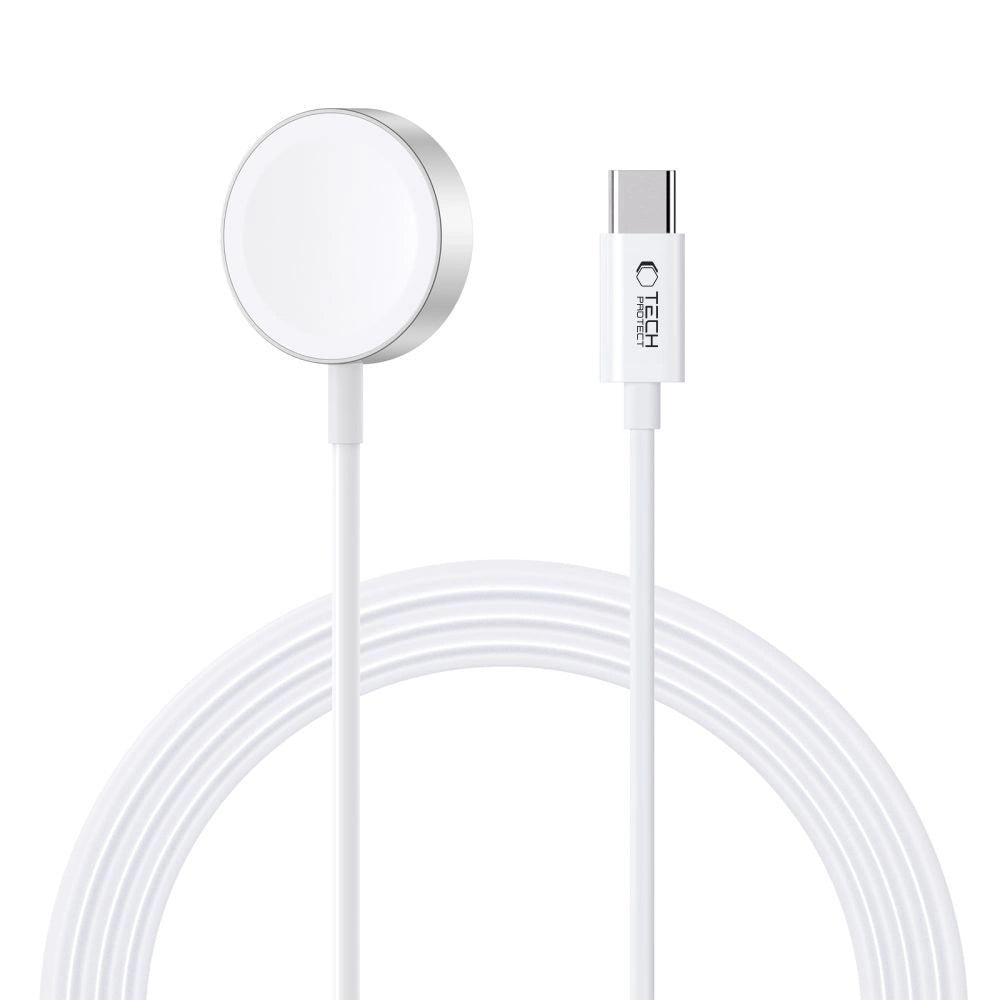 Tech-Protect UltraBoost Magnetic Inductive Charger with USB-C Connector for Apple Watch 1.2m - White_0
