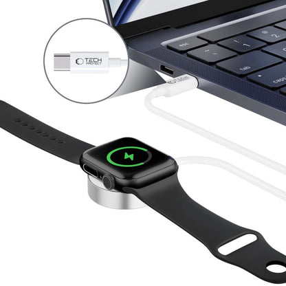 Tech-Protect UltraBoost Magnetic Inductive Charger with USB-C Connector for Apple Watch 1.2m - White_3