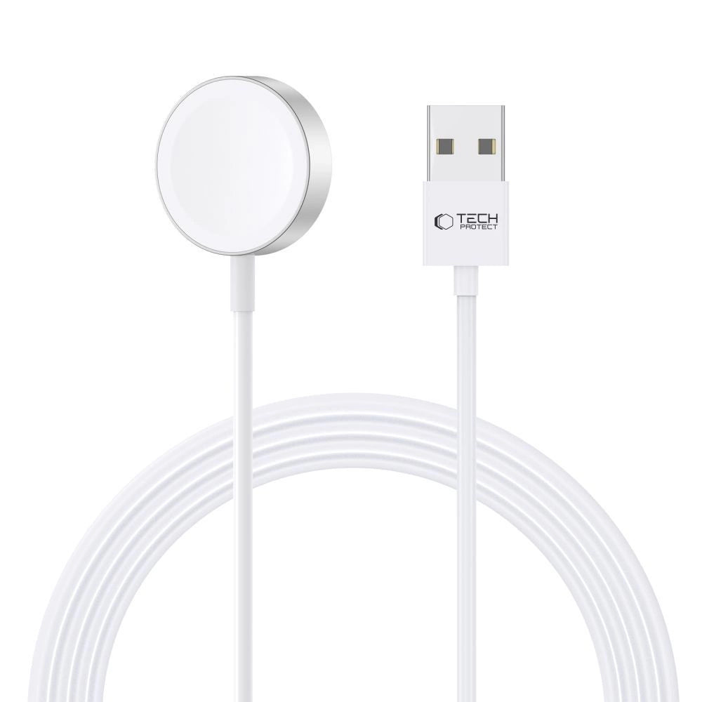 Tech-Protect UltraBoost Magnetic Inductive Charger with USB-A Connector for Apple Watch 1.2m - White_0