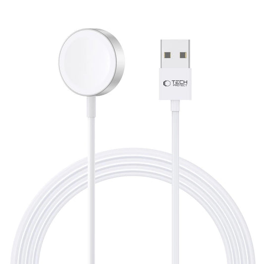 Tech-Protect UltraBoost Magnetic Inductive Charger with USB-A Connector for Apple Watch 1.2m - White_0