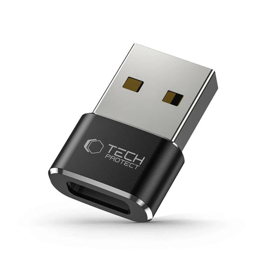 Tech-Protect UltraBoost USB-A (Male) / USB-C (Female) Adapter - Black_0