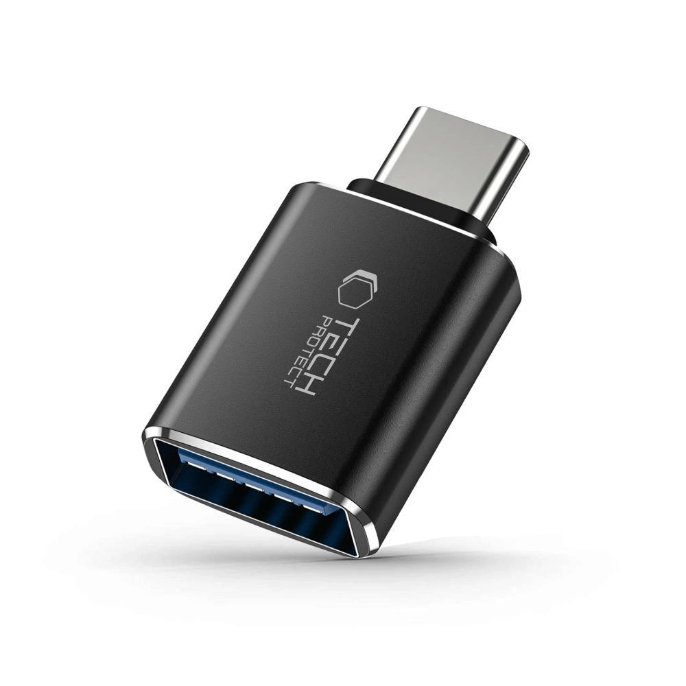 Tech-Protect UltraBoost USB-C (Male) / USB-A (Female) OTG Adapter - Black_0