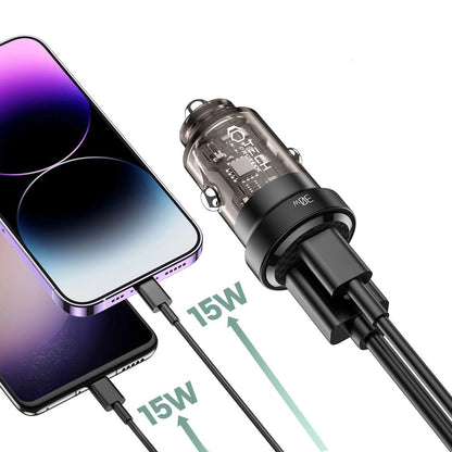 Tech-Protect CC30W Car Charger USB-C PD 30W / USB-A QC 3.0 - Black_1