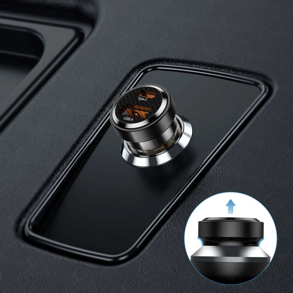 Tech-Protect CC30W Car Charger USB-C PD 30W / USB-A QC 3.0 - Black_2