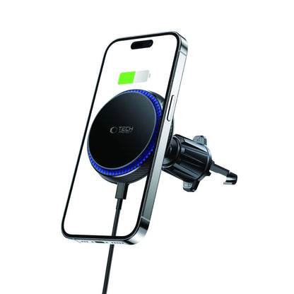 Tech-Protect MM15W-V4 Car Phone Holder with MagSafe 15W Inductive Charger for Air Vent - Black_1