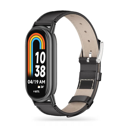 Tech-Protect Leatherfit strap for Xiaomi Smart Band 8 / 8 NFC - black_0