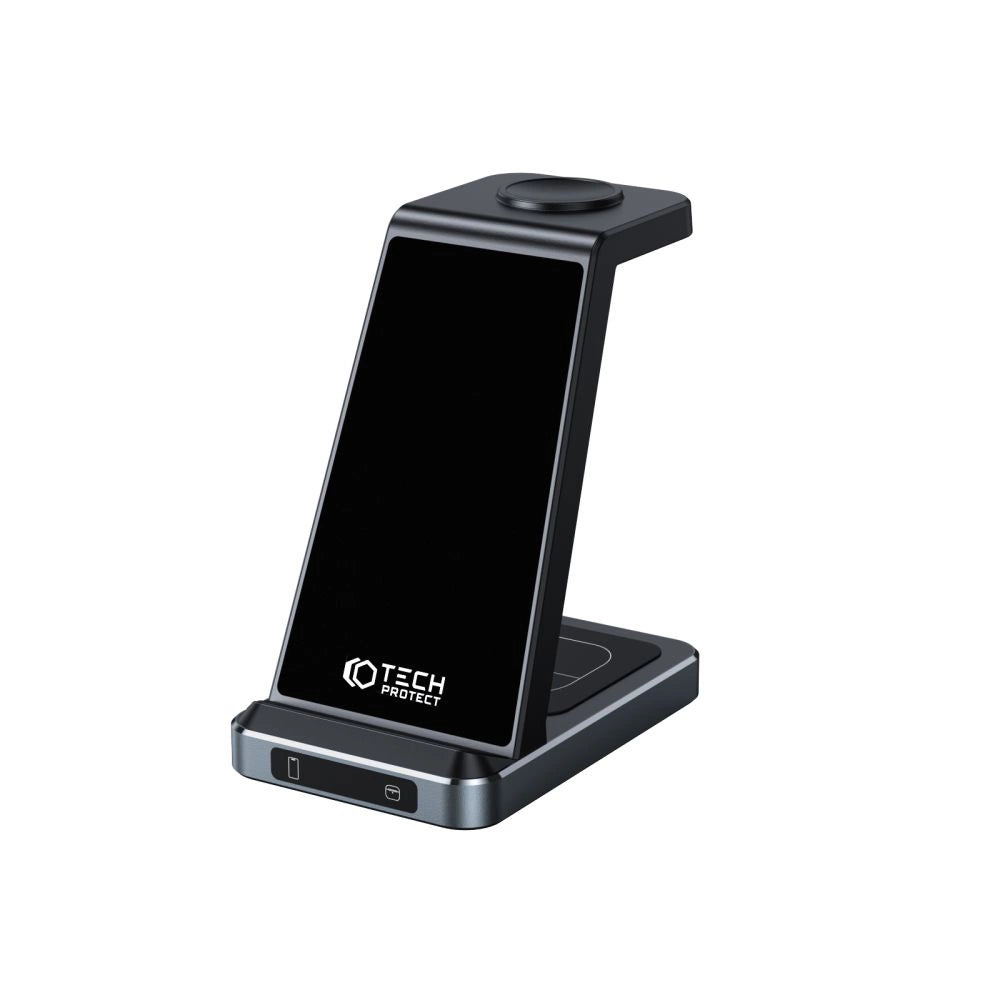 Tech-Protect QI15W-A26 Inductive Charger 15W 3in1 for Smartphone / Headphones / Apple Watch - Black_2