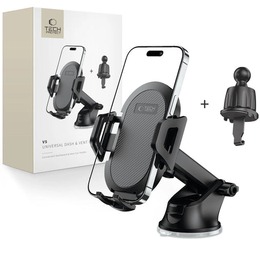 Tech-Protect V5 Car Phone Holder for Cockpit/Air Vent - Black_0