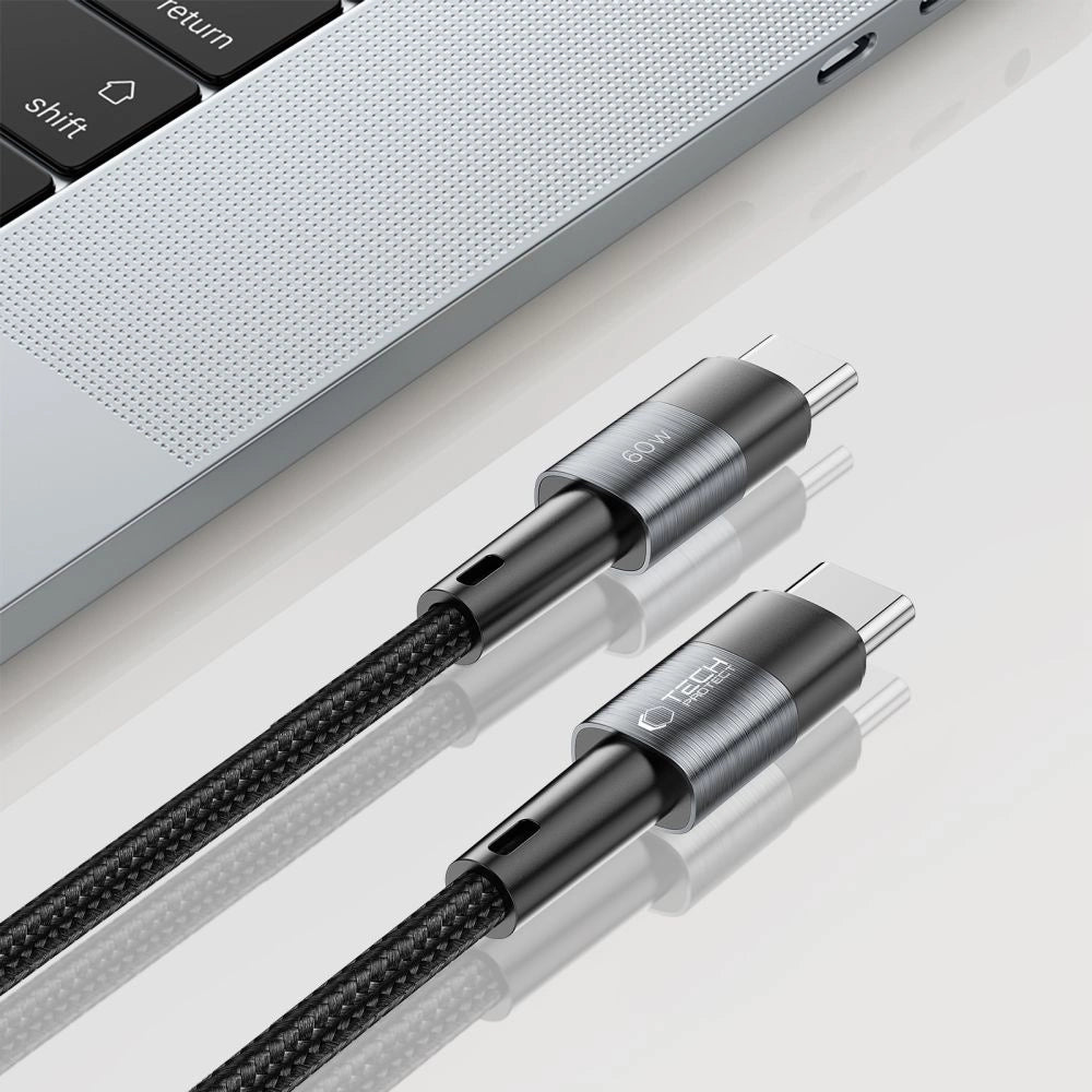 Tech-Protect UltraBoost USB-C / USB-C PD Cable 60W 3A 1m - Gray_4