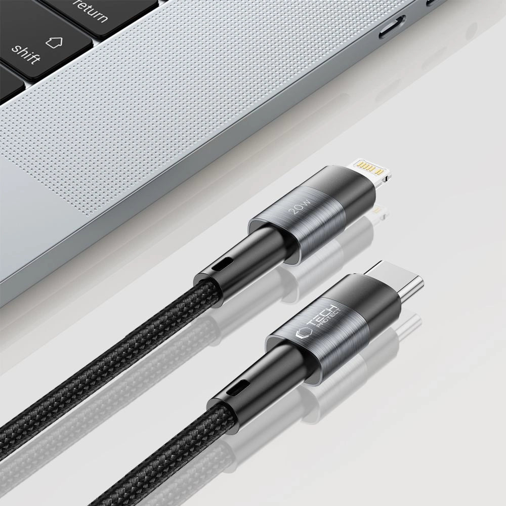 Tech-Protect UltraBoost Lightning / USB-C PD 20W 3A 2m cable - gray_2
