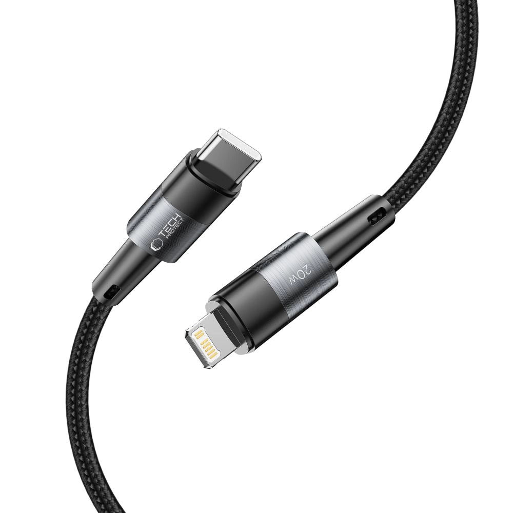 Tech-Protect UltraBoost Lightning / USB-C PD 20W 3A 2m cable - gray_3