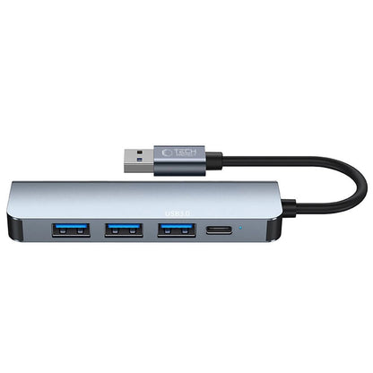 HUB Tech-Protect V0 5in1 USB-A - USB-A 3.0 / 3x USB-A 2.0 / USB-C - gray_2