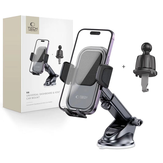 Tech-Protect V6 Car Phone Holder for Cockpit/Air Vent - Black_0