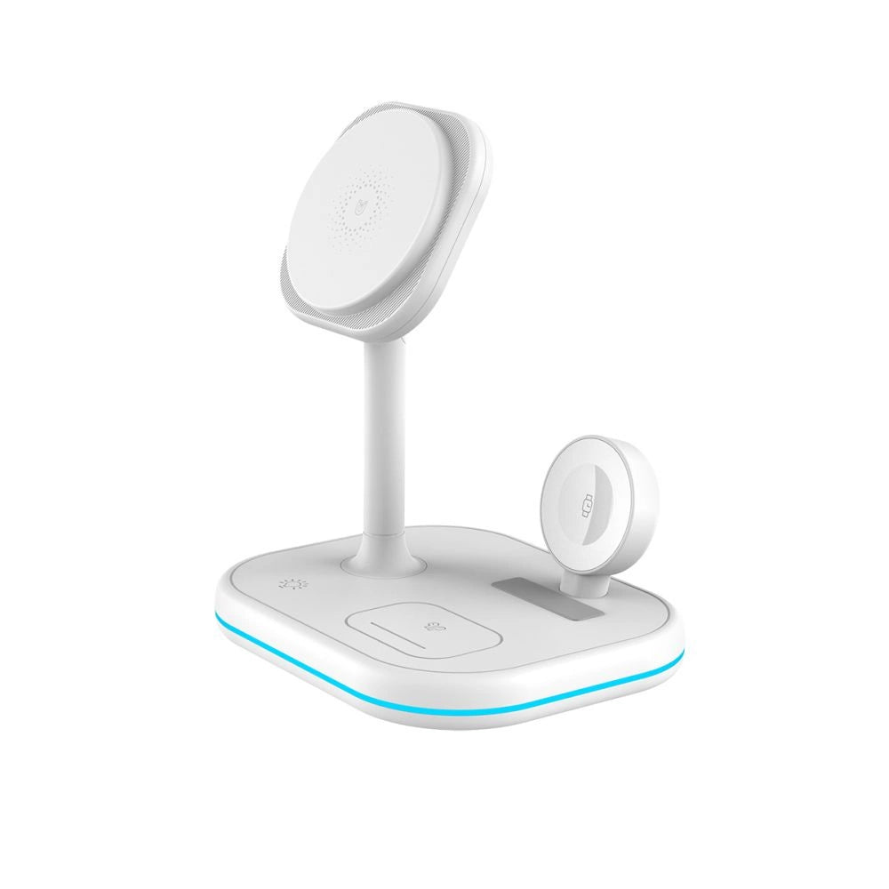 Tech-Protect QI15W-A27 3-in-1 inductive charger with MagSafe stand for smartphone / Apple Watch / AirPods - white_2