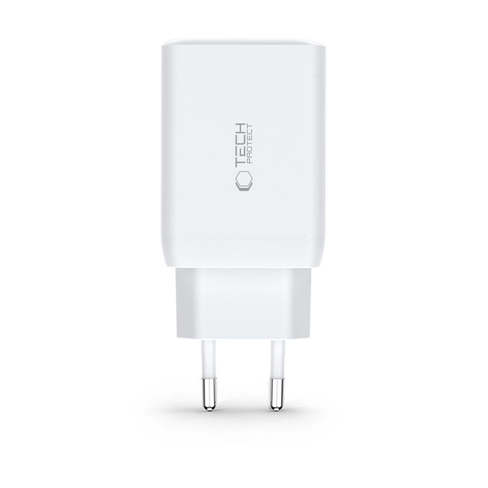 Tech-Protect C65W charger 2x USB-C PD 65W / USB-A QC 3.0 - white_2