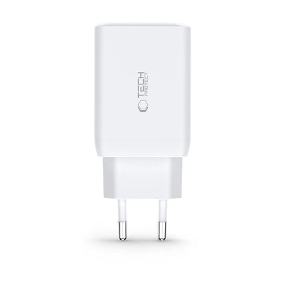 Tech-Protect C65W charger 2x USB-C PD 65W / USB-A QC 3.0 - white_2