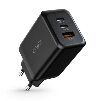 Tech-Protect C65W charger 2x USB-C PD 65W / USB-A QC 3.0 - black_3