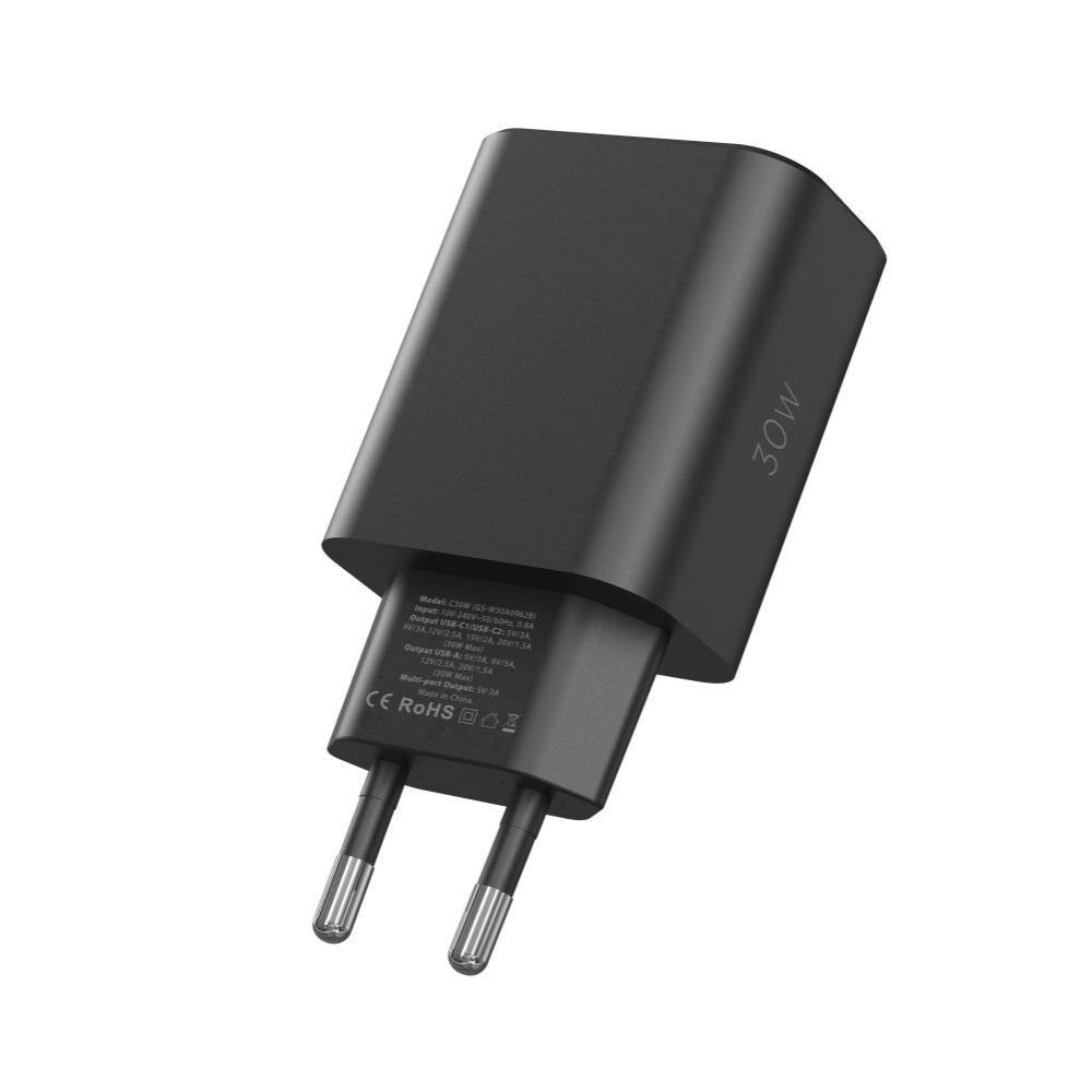 Tech-Protect NC30W charger 2x USB-C PD 30W / USB-A QC 3.0 - white_2