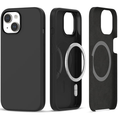 Tech-Protect Silicone MagSafe iPhone 15 Case - Matte Black_0