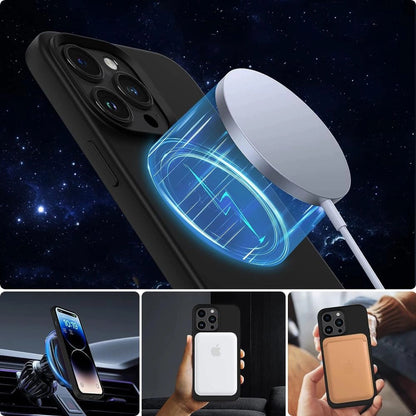 Tech-Protect Silicone MagSafe iPhone 15 Case - Matte Black_1