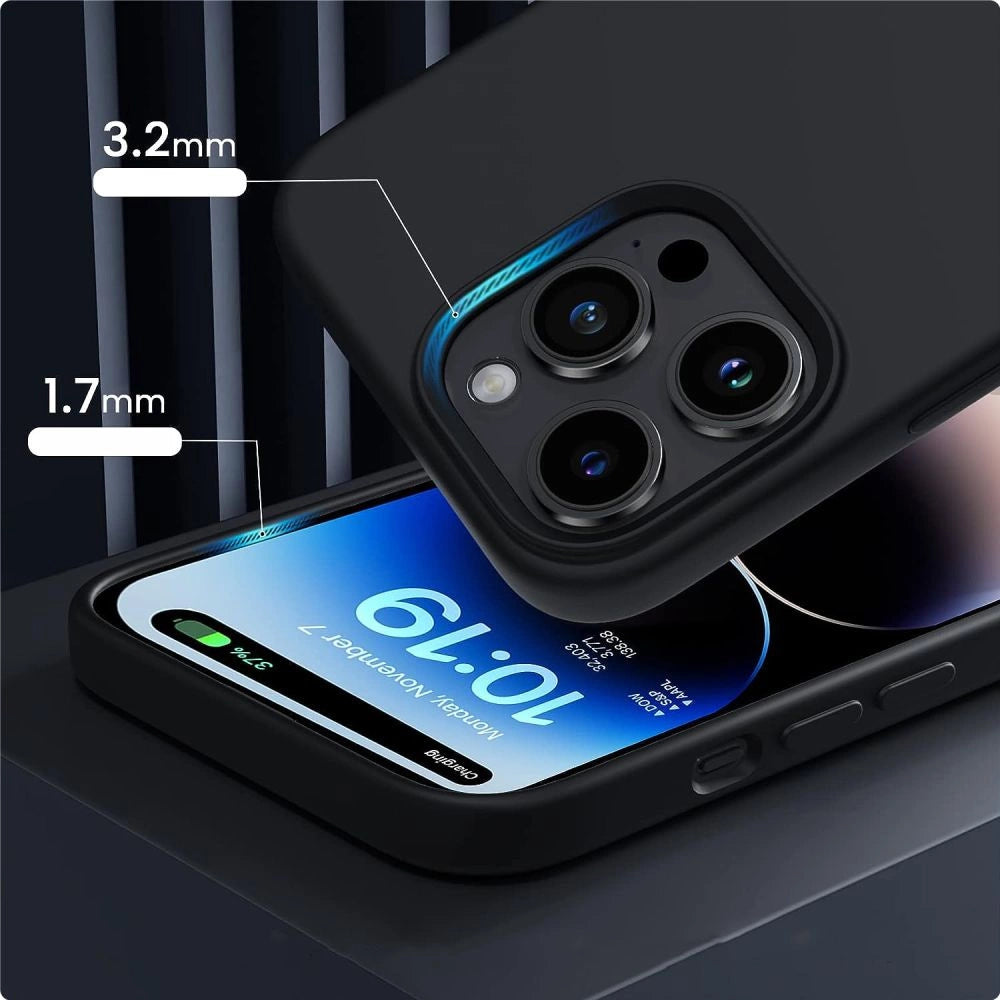 Tech-Protect Silicone MagSafe iPhone 15 Case - Matte Black_3