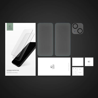 Tech-Protect Supreme Set for iPhone 15 2x tempered glass for display / tempered glass for camera_4